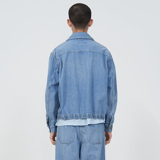 YOKE BLEACHED DENIM FRONT ZIP BLOUSON 复古石洗拉链牛仔夹克 商品图2