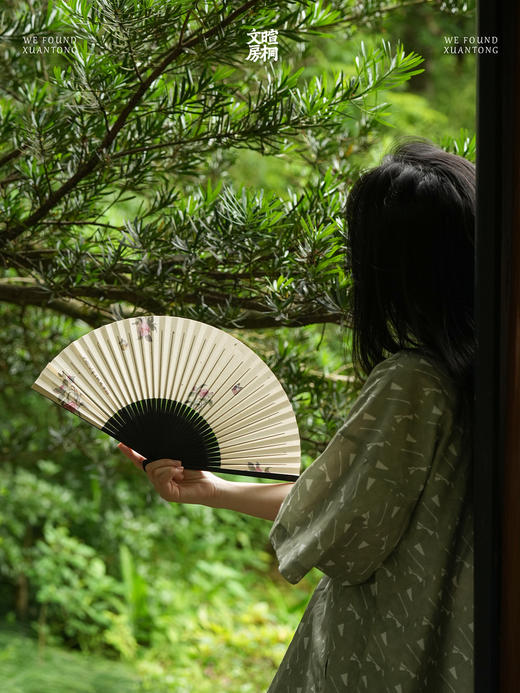 暄桐文房 花时折扇 两款 商品图2