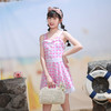 【新款夏季女孩连体泳衣，保守格子连衣裙~】连体泳衣2025新款 夏季女孩可爱保守格子连衣裙 海边大童游泳衣-QQ 商品缩略图2