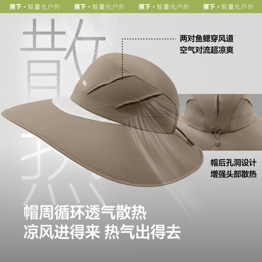 【25年新品】蕉下女士氢银壳黑胶防晒帽MP724 商品图3