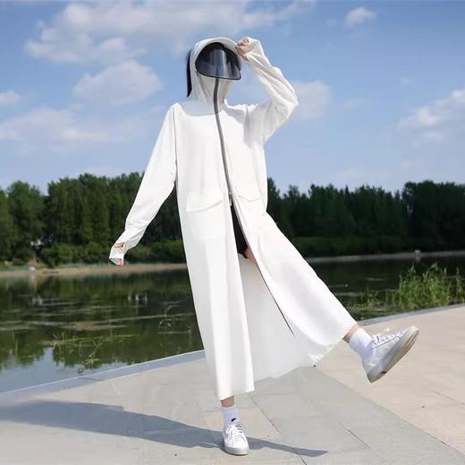 【原纱UPF50+防晒衣】长款全身防紫外线 电动车大码防晒服罩衫宽松  商品图12