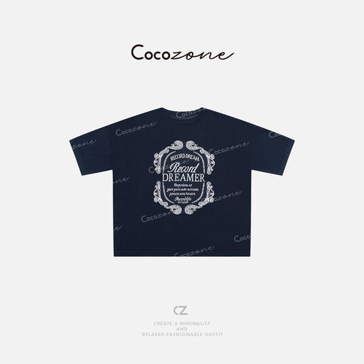 COCO ZONE 刘一一 【棉醋酸混纺】经典圆领日常亲肤T恤CD1A0899 商品图3