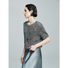 棉仓363635004初棉棉麻混纺镂空短袖针织上衣 商品缩略图1