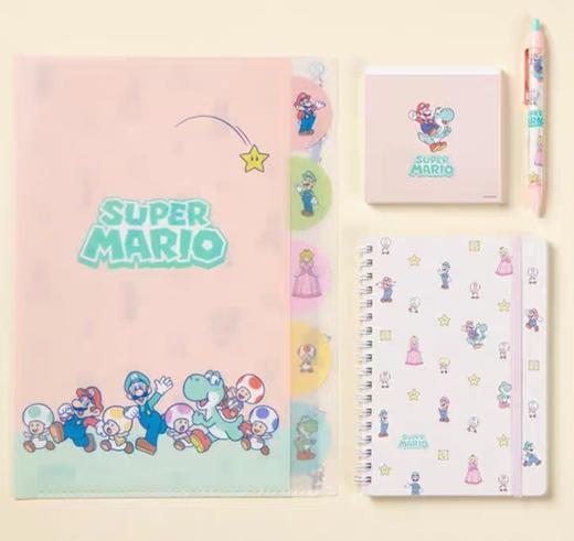 日本SUN-STAR太阳星任天堂超级马里奥限定大容量笔袋便签本 商品图2