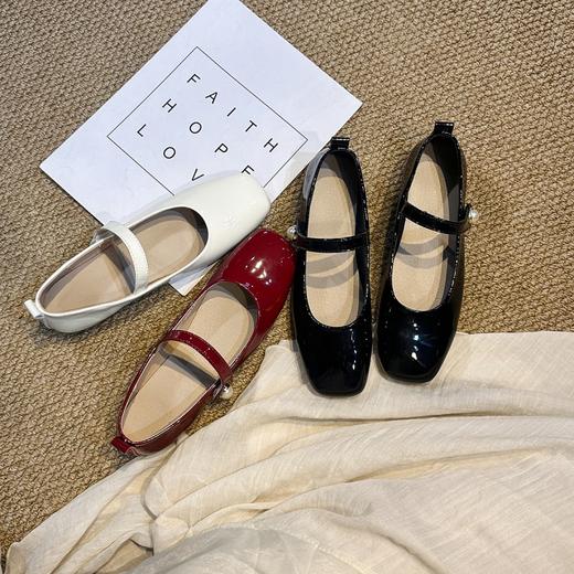 步印【时尚百搭】ULOVAZN同款方头珍珠扣单鞋2510 商品图4