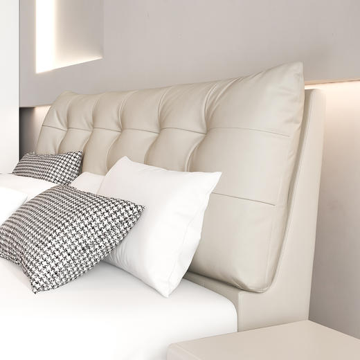 顾家家居整装 奶油风 皮艺软床KZ.B1079PQ1帕格尼尼 商品图9