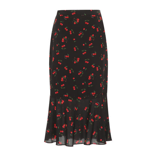 EITIE爱特爱夏季新款时尚优雅高腰鱼尾显瘦印花半身裙8206908 商品图5