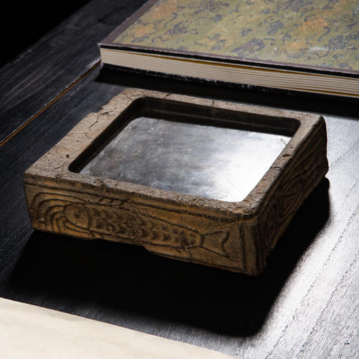 人物鱼纹古砖制砚 商品图8