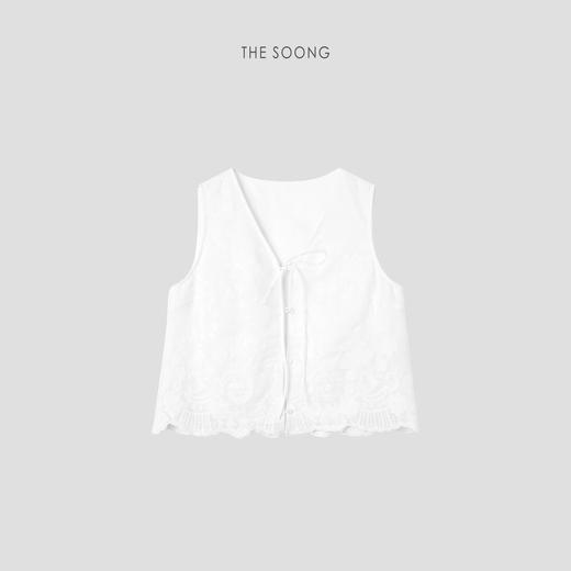 THESOONG"绣花套装"法式纯苎麻立体水溶花蕾丝花纹套装HWMJ7297/HWQZ7298 商品图4