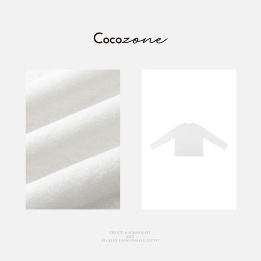 COCO ZONE 刘一一 【100亚麻】三粒扣简约翻领长袖T恤CD1A0378 商品图6