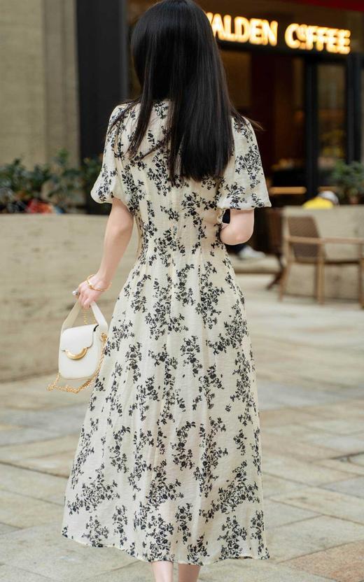 法式碎花方领泡泡袖长裙SZ2S121-如梦令 商品图1