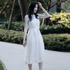 【高品质私服】【IC白色苎麻平纹布中长连衣裙】轻薄柔软，亲肤舒适，纤维强韧G1406-CC【无标出货 介意慎拍】 商品缩略图6