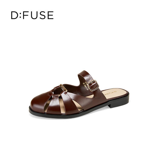 Dfuse迪芙斯2025夏季新款穆勒拖镂空包头罗马凉拖DFD2110105 商品图8