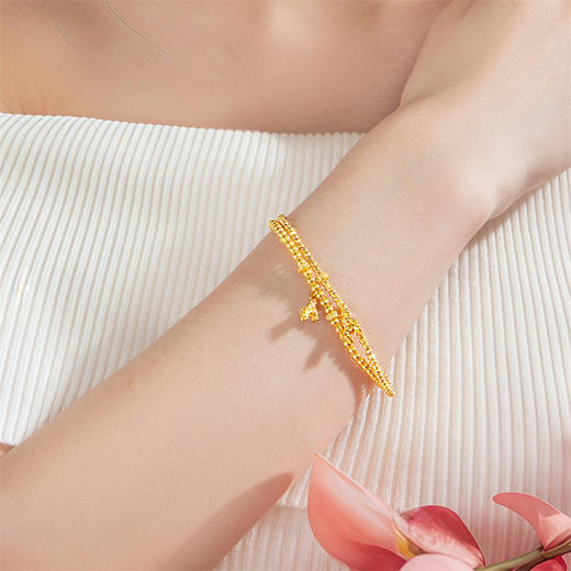 【福利拼团】黄色18K金马上有钱手链 星月光珠手串爆闪珠手链MEMORA诗普琳KB227901、KB228001（线上专供） 商品图4