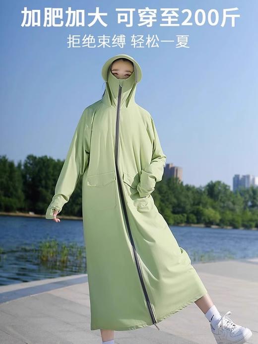【原纱UPF50+防晒衣】长款全身防紫外线 电动车大码防晒服罩衫宽松  商品图2