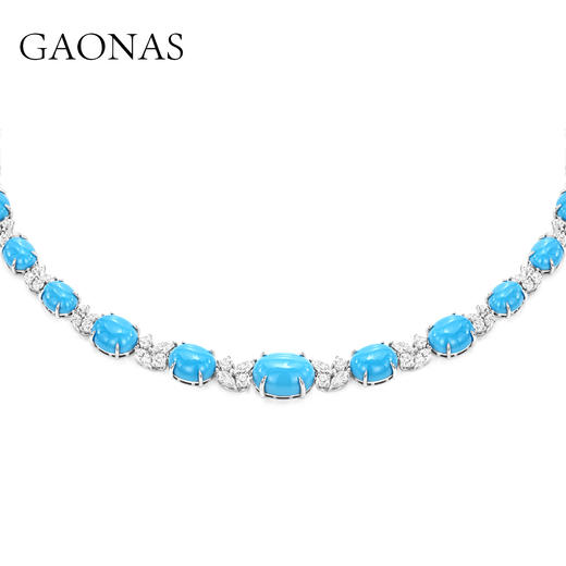 GAONAS 仙源拾翠松 臻奢贵气蓝色项链11431XB 商品图2