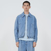 YOKE BLEACHED DENIM FRONT ZIP BLOUSON 复古石洗拉链牛仔夹克 商品缩略图0