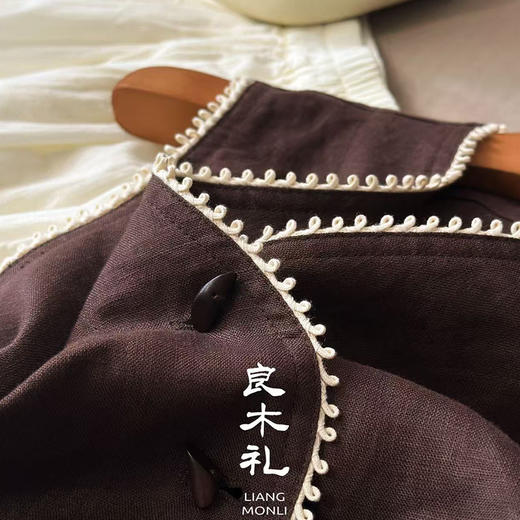 【预售7天】良木礼亚麻花边马甲（25E447） 商品图2