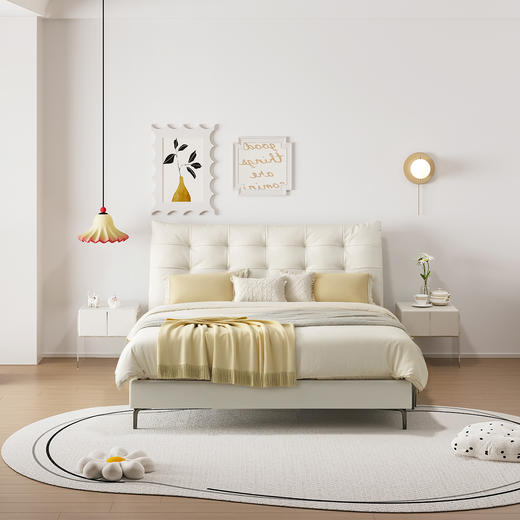 顾家家居整装 奶油风 皮艺软床KZ.B1079PQ1帕格尼尼 商品图8