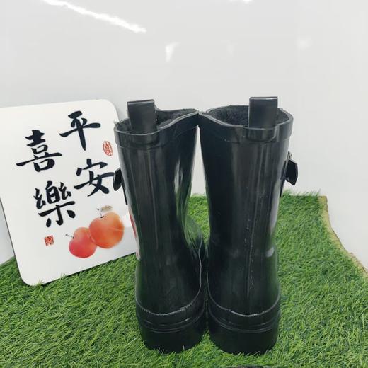 21号款保暖时尚雨靴中筒加棉雨鞋加绒水鞋女士成人防水防滑胶鞋 商品图2