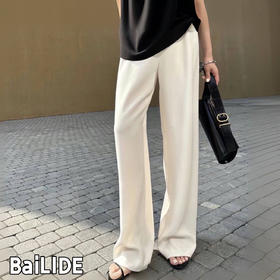 【BaiLIDE夏日高品质真丝阔腿裤】夏日必备!真丝阔腿裤清凉又显瘦!!梨形身材的姐妹闭眼冲，遮胯宽、藏大腿肉，视觉拉长腿部线条不说，还显高显瘦 不闷汗、不贴腿