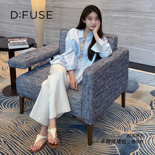 Dfuse迪芙斯2025夏季新款度假风人字拖T带平底鞋套趾凉鞋女鞋DFD2115103 商品图10