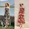 【严选】诗凡黎度假风剪影碎花吊带长裙2025夏新款法式打揽开叉裙摆连衣裙7G6290871 商品缩略图1