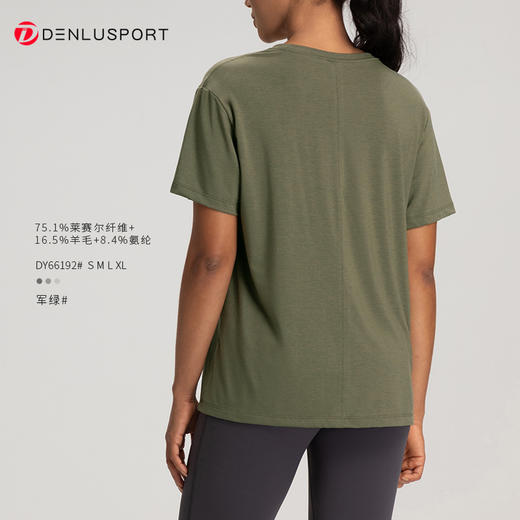 lulu同款夏季圆领裸感透气短袖T运动上衣 DY66192# 商品图6