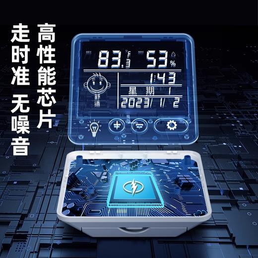 精准数显温度计桌面电子温湿度计闹钟母婴家用壁挂温湿度室内室外 商品图1