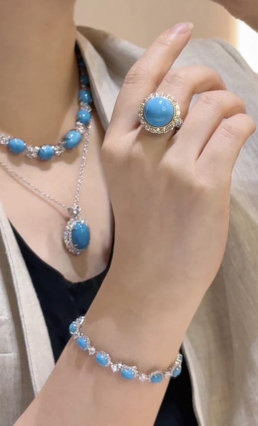 GAONAS 仙源拾翠松 臻奢贵气蓝色项链11431XB 商品图4