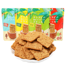 越南进口MY PHUONG椰子薄脆饼干（原味、咖啡味、芒果味、榴莲味混装）50g*4