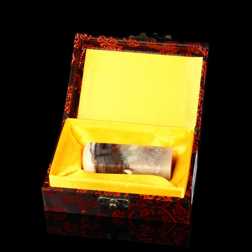 孤品016913：老挝石千层纹斜头方章品种石收藏-2.2*2.2*6.5cm 商品图5