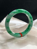 620201，56圈口，飘绿正圈平安镯，飘满圈辣绿色，色浓底子细腻 商品缩略图1