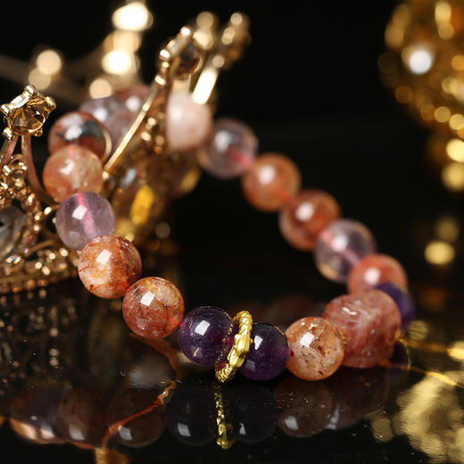 【事业】九紫离火腾龙手链紫幽灵貔貅手链 男女同款水晶手链 商品图4