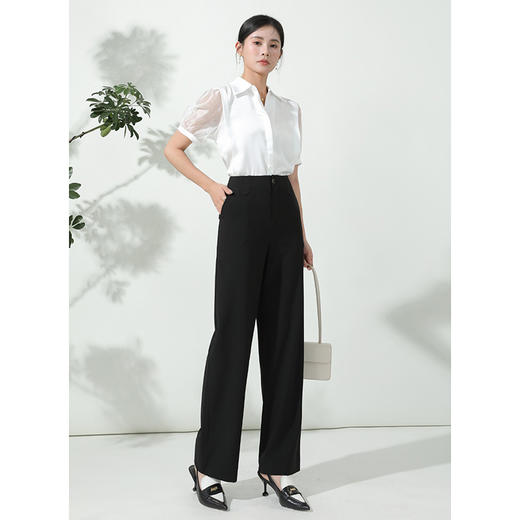 女裤夏季款韩版黑色西装直筒裤    AC-5T7268 商品图2