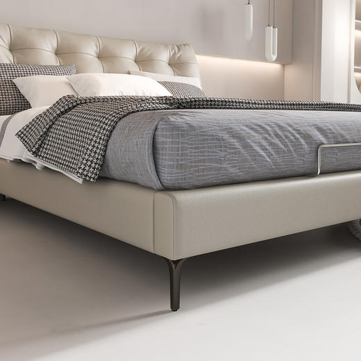 顾家家居整装 奶油风 皮艺软床KZ.B1079PQ1帕格尼尼 商品图7