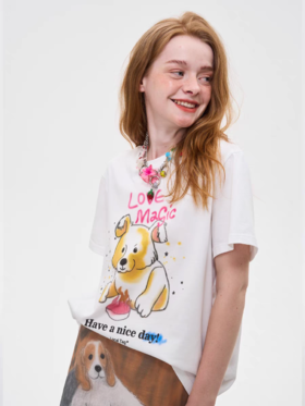 local tag/It24ssk01/ LOVE MAGIC 魔法小狗短䄂