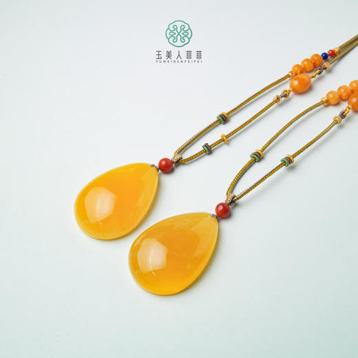 DS925蜜蜡项链-水滴项链#2D801 商品图0