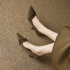 【预售5天】法式尖头细跟浅口单鞋气质百搭OL真皮高跟鞋女YS&3917 商品缩略图0