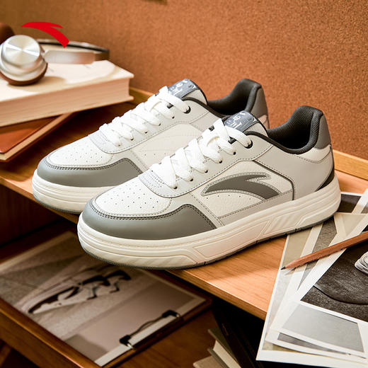 安踏百川丨经典低帮板鞋男鞋夏季新款透气小白鞋运动鞋112538010 商品图1