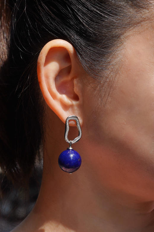 1.8青金大珠子耳坠 商品图10