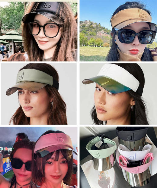 现货 THS-无 alo家 UPF50+硬核防晒吧一体镜帽空顶防晒帽 4色 CN205 商品图0