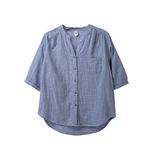 V领条纹衬衫 商品图1