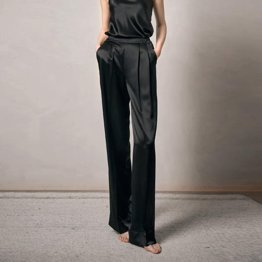 Solo seta22姆米重磅真丝睡裤女桑蚕丝家居长裤2025秋冬丝绸直筒 商品图4