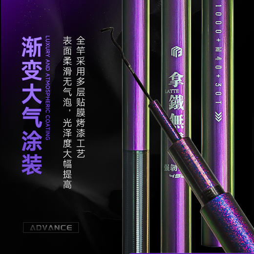 发现者拿铁无双钓鱼竿手竿超轻超硬鲢鳙巨物台钓轻量大物黑坑竿碳素鱼杆 商品图3