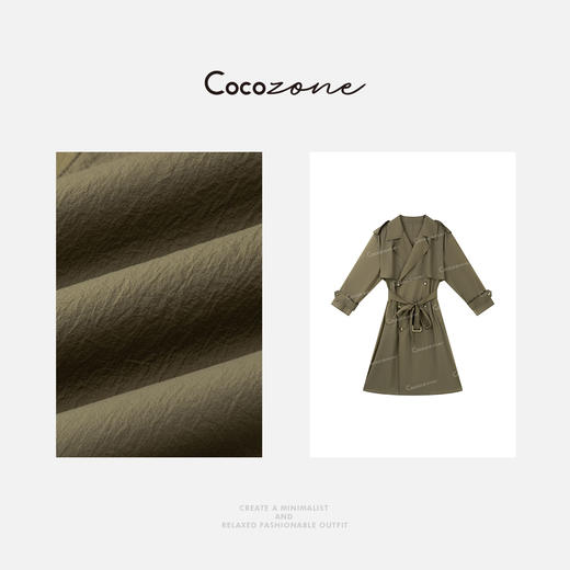 COCO ZONE 刘一一 “大女主”复古度假风优雅风衣外套CD2A1243 商品图2