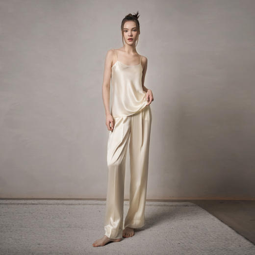 Solo seta22姆米重磅真丝睡裤女桑蚕丝家居长裤2025秋冬丝绸直筒 商品图1