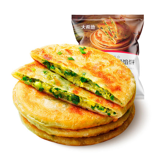 【99元任选6】大希地DT鲜掉眉韭菜鸡蛋馅饼520g*1★ 商品图5