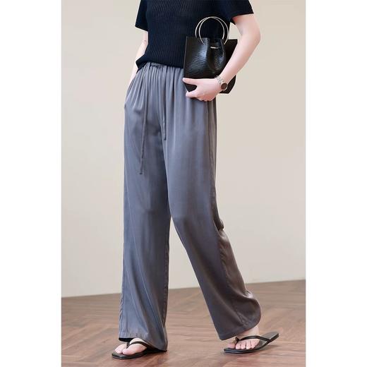 【BaiLIDE夏日高品质真丝阔腿裤】夏日必备!真丝阔腿裤清凉又显瘦!!梨形身材的姐妹闭眼冲，遮胯宽、藏大腿肉，视觉拉长腿部线条不说，还显高显瘦 不闷汗、不贴腿 商品图4