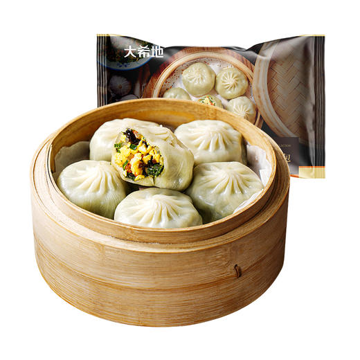 【99元任选6】大希地DT珍馐集荠菜鸡蛋薄皮包子250g*2★ 商品图4